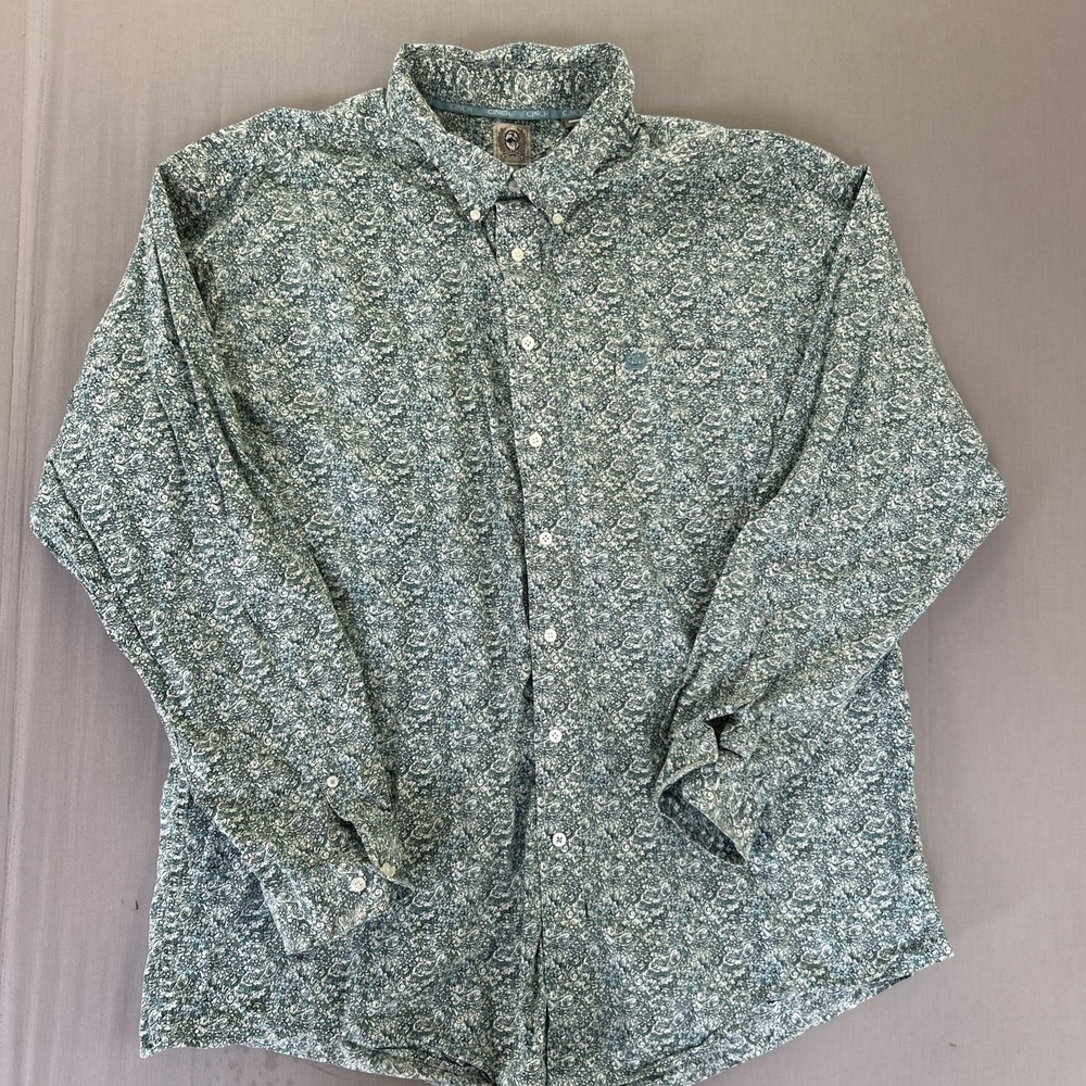 Cinch Mens Sz XXL Paisley Print Button Down Rodeo Shirt Western Cowboy Tuxedo